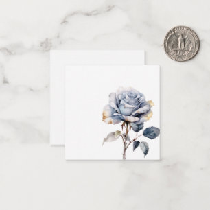 Dusty Blue Watercolor Rose Card