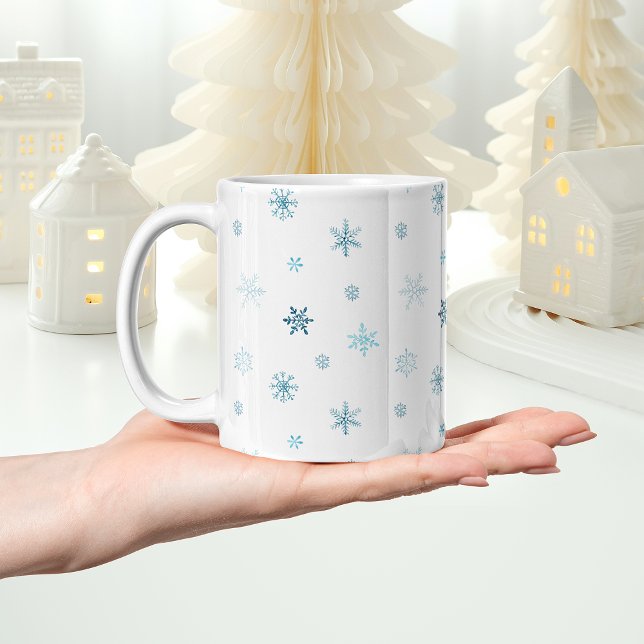 Dusty Blue Watercolor Snowflake Mug (Creator Uploaded)