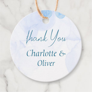 Dusty Blue Watercolor Wedding Welcome Sign Posters Favour Tags