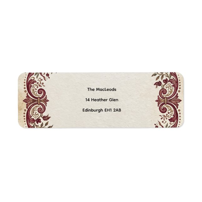 Dusty Blue Wedding Address Label (Front)