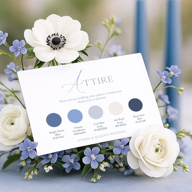 Dusty Blue Wedding Attire Card (Creator Uploaded)