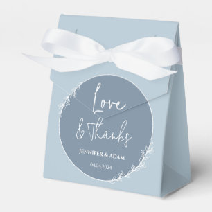 Dusty Blue Wedding Bridal Favour Thank You Bag Box