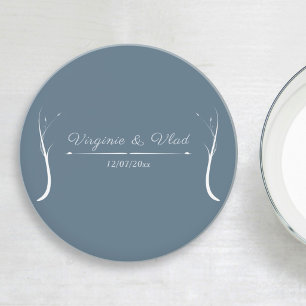 Dusty Blue Wedding Coaster