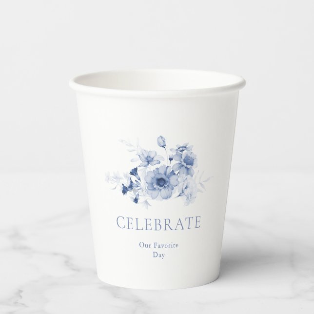 Dusty Blue Wedding Cup – Celebrate (Back)