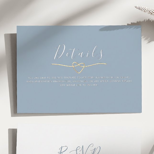 Dusty Blue Wedding Details Enclosure Card (Creator Uploaded)