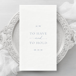 Dusty Blue Wedding – Elegant Minimal Design Napkin