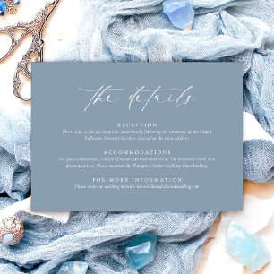 Dusty Blue Wedding Enclosure Card