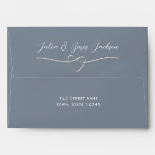 Dusty Blue Wedding Envelope