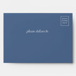 Dusty Blue Wedding Envelope