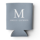 Dusty Blue Wedding Favour Monogram Name Heart