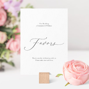 Dusty Blue Wedding Favour Sign Invitation