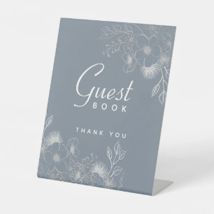 Dusty Blue Wedding Guest Book Table Sign