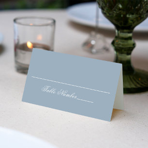 Dusty Blue Wedding Guest Table Number  Place Card