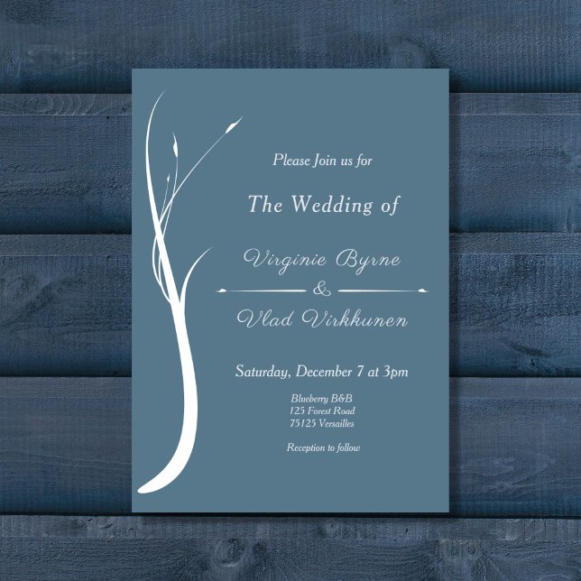 Dusty Blue Wedding Invitation (Dusty Blue Wedding Invitation)