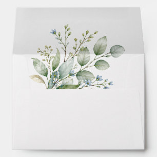 Dusty Blue Wedding Invitation Envelope