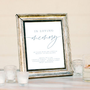 Dusty Blue Wedding Loving Memorial Sign