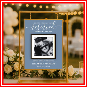 Dusty Blue Wedding Memorial Reserved Seat Sign