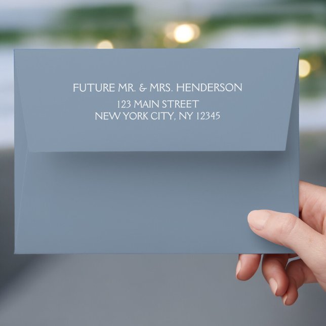 Dusty Blue Wedding or Save the Date Envelope (Creator Uploaded)