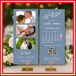 Dusty Blue Wedding   Photo QR Code
