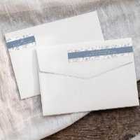 Dusty Blue Wedding Rehearsal Dinner Return Address
