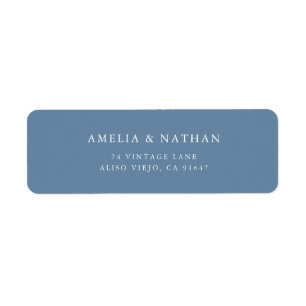 Dusty Blue Wedding Return Address