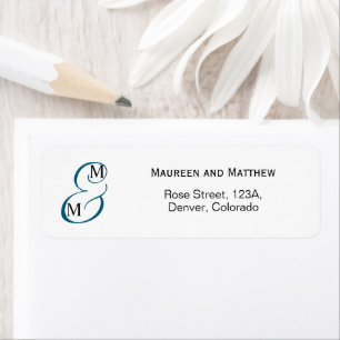 Dusty Blue Wedding Return Address