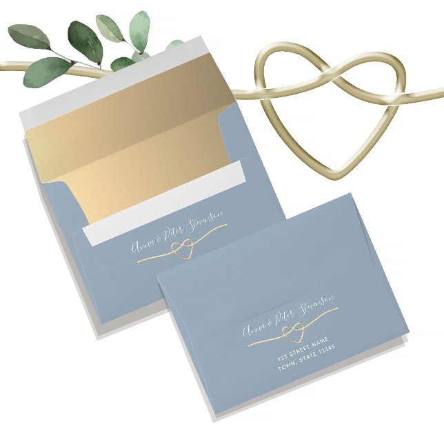 Dusty Blue Wedding Return Address Envelope (Creator Uploaded)