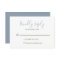 Dusty Blue Wedding RSVP Card