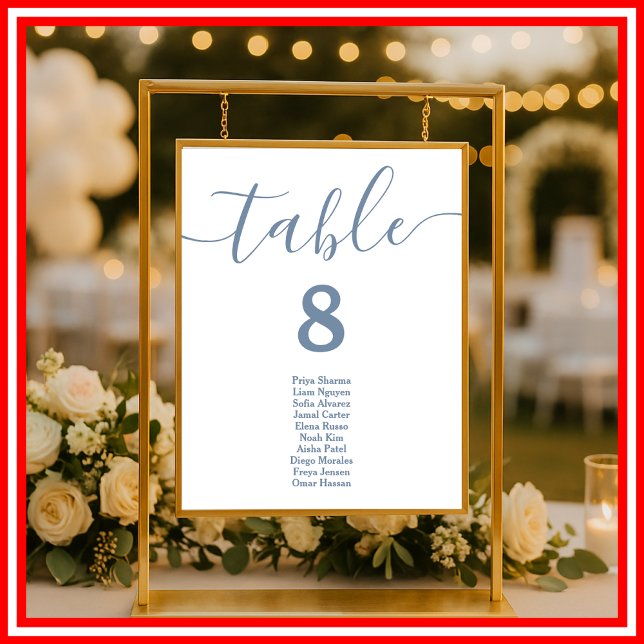 Dusty Blue Wedding | Seating Chart (Creator Uploaded)