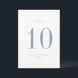 Dusty Blue Wedding Table Number Card<br><div class="desc">Contemporary Chic minimalist,  dusty blue wedding table number card. Please note that table number cards must be numbered and added to your cart individually.</div>