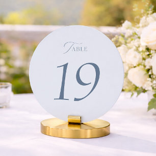 Dusty Blue Wedding Table Number Sign 1-19
