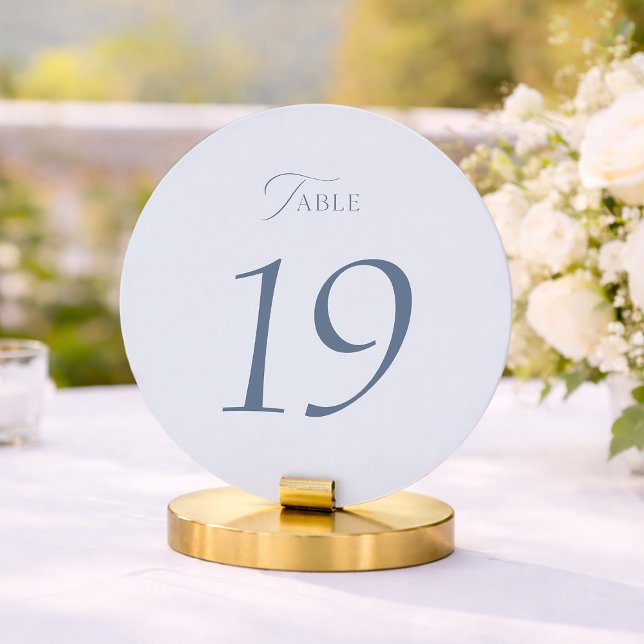 Dusty Blue Wedding Table Number Sign 1-19 (Creator Uploaded)