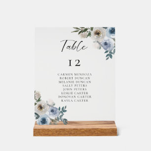 Dusty Blue Wedding Table Seating Chart