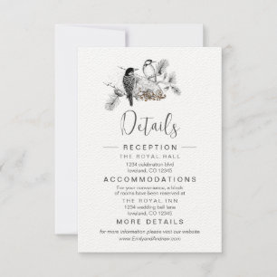 Dusty Blue Whimsical Woodpecker Enclosure Cards 