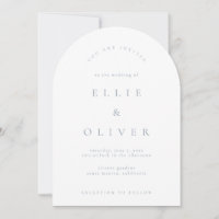 Dusty Blue & White Boho Arch Modern Wedding
