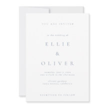 Dusty Blue & White Boho Minimalist Modern Wedding