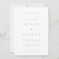 Dusty Blue & White Boho Minimalist Modern Wedding