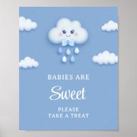 Dusty blue white fluffy cloud babies are sweet