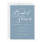 Dusty Blue White Typography Coastal Bridal Shower