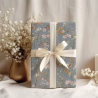 Dusty Blue Wildflower Boho Bloom Garden Boho
