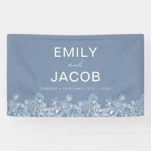 Dusty Blue Wildflower Boho Wedding In Bloom Banner