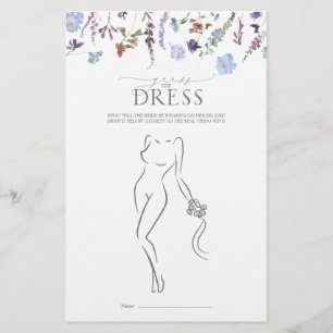 Dusty Blue Wildflower Bridal Shower Game