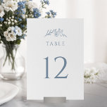 Dusty Blue Wildflower Wedding  Table Number<br><div class="desc">Enhance your reception decor with our Dusty Blue Wildflower Wedding Table Numbers. These numbers,  adorned with delicated wildflowers,  add a touch of sophistication to your seating arrangements. Guide your guests effortlessly through your elegant celebration.</div>