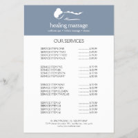 DUSTY BLUE WOMAN STONE MASSAGE Wellness Day Spa