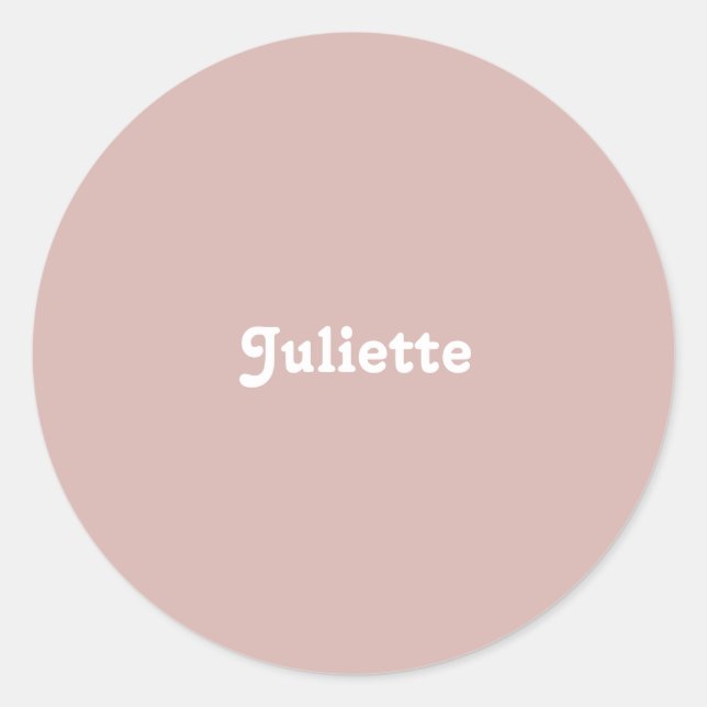 Dusty Blush Classic Round Sticker (Front)