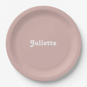 Dusty Blush Paper Plate