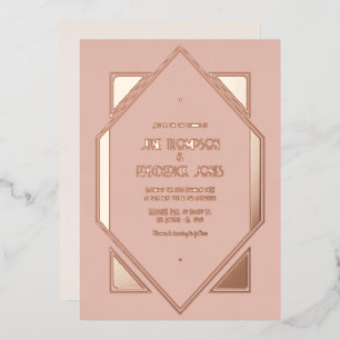 Dusty Blush & Rose Gold Gatsby Art Deco Wedding
