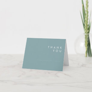 Dusty Boho   Blue and Green Thank You Card