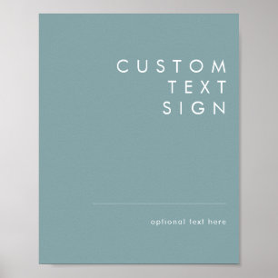 Dusty Boho Blue Cards and Gifts Custom Sign