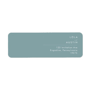 Dusty Boho Blue Return Address Label